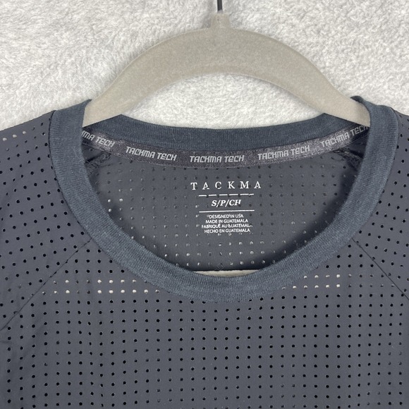 Tackma Mesh Crop Top Raglan Womens Size S Breathable Sporty Performance - Picture 3 of 7